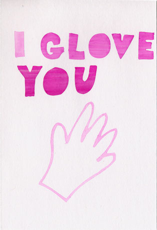 I glove you_magenta